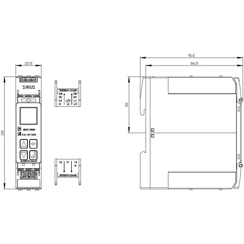 3UG5816-2AA40 Siemens Netzüberwachungsrelais, digital, Phasen Produktbild Additional View 2 L