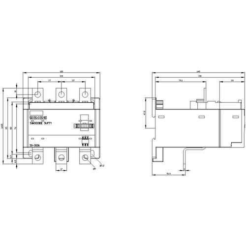 3UF7103-1BA00-0 Siemens Stromerfassungsmodul Einstellstrom 20.. Produktbild Additional View 3 L