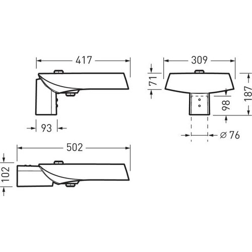 8471440 Trilux Mastleuchten Cuvia 40 CLO (normal) Linse anthrazit ET 44W 4200lm  Produktbild Additional View 2 L