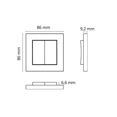 820534 SG Leuchten CONNECT SWITCH FRONT SG BLACK Produktbild Additional View 1 L