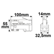 116263 Isoled 3-Phasen DALI Schiene Universaladapter, weiß Produktbild Additional View 1 S