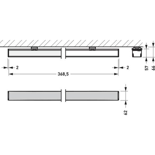 8481500 Trilux Mechanisches Zubehör 78... E-Line Pro weiß IP50 Produktbild Additional View 2 L