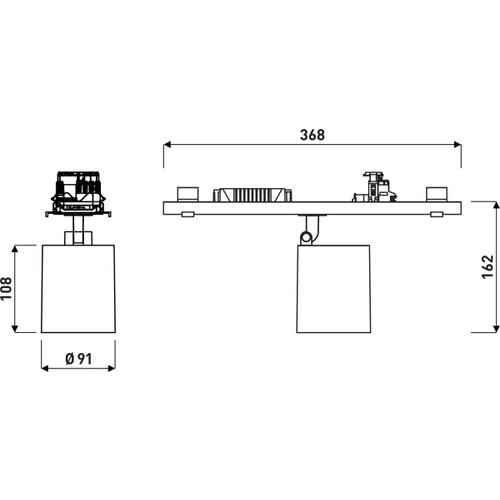 8782140 Trilux Strahler / Spots 78... E- Line Pro B.Veo Reflektor Silber ET 30W  Produktbild Additional View 2 L