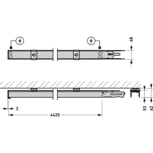 8452700 Trilux Tragprofile / Basiseinheiten 78... E-Line Pro schwarz Produktbild Additional View 2 L