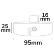 116604 Isoled Deckenbaldachin rund, schwarz, für Kabel mit bis zu max. 9,8m Produktbild Additional View 1 S