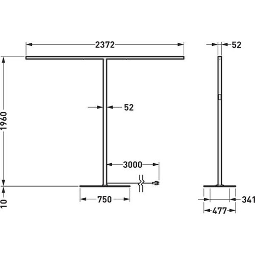 9250758 Trilux Standleuchten Eralia Linse weiß andere 150W 21750lm Wide red Produktbild Additional View 2 L