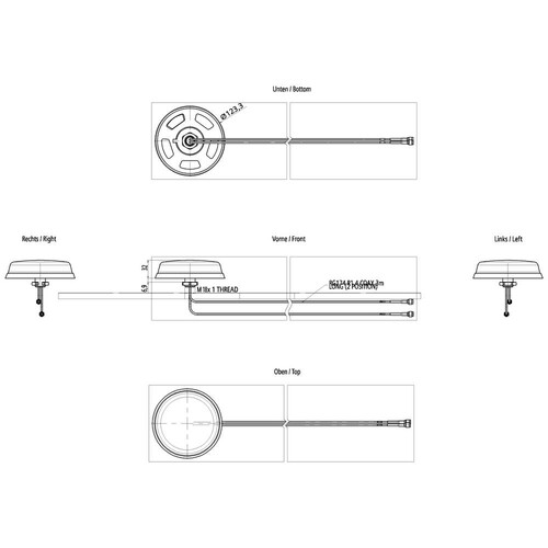 6GK58971NY000AA0 Siemens ANT897-1NY Mobilfunkantenne für öffentliche und pr Produktbild Front View L