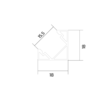 171752_00 Bilton BLine P-S-COR01 LED- Eckprofil Alu weiß 14W/m B18 x H18 x L2 Produktbild 1 S