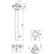 105460 Dehn Distanzhalter D 16mm L 750mm Al m. PA-Element D 17mm inkl. MV-Klemme Produktbild Additional View 2 S