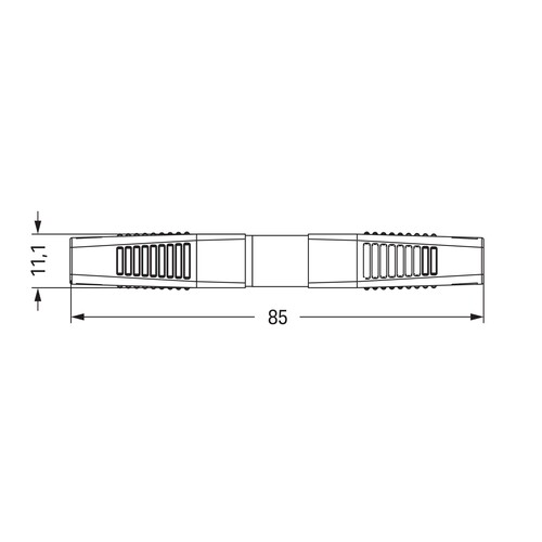 893-1022 WAGO Buchse mit Zugentlastungs gehäuse D=0,8mm 3A mit spezieller Kodier Produktbild Additional View 2 L