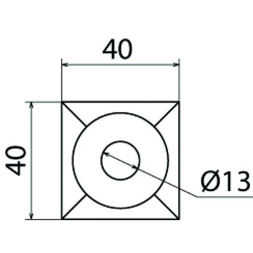 525001 Dehn Druckplatte Al 40x40x6mm m. B 13mm Produktbild Additional View 3 L