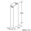 DHZ1256 Bosch Kaminverlängerung 1600 mm Edelstahl Produktbild 5 S