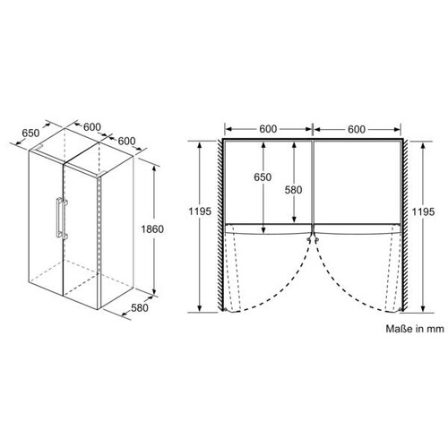 KSV36AIDP Bosch Stand Kühlschrank 186x60 cm Edelstahl mit Antifingerprint Produktbild Additional View 6 L