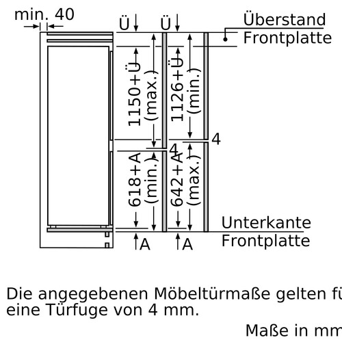 KIS87ADD0 Bosch 177.2 x 55.8 cm Einbau-Kühl-Gefrier-Kombination Produktbild Additional View 6 L