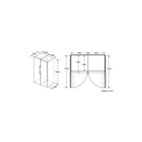 KAF95PIEP Bosch SbS Set KSF36PIDP GSN36AIEP KSZ39AL00 Produktbild Additional View 5 L