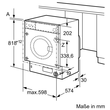 WIW28443 Bosch Einbauwaschmaschine 8 kg 1400 U/min Produktbild Additional View 6 S