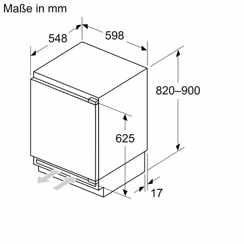 KUL22VFD0 Bosch Unterbau-Kühlautomat 82x60 cm integrierbar Produktbild Additional View 6 L