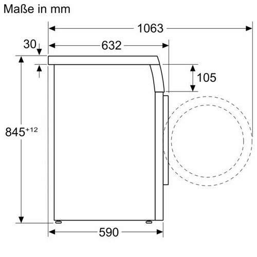 WUU28TF2 Bosch Geräte WUU28TF2, Waschmaschine, unterbaufähig-Frontlader Produktbild Additional View 5 L