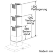 DHZ1225 Bosch Kaminverlängerung 1000 mm Edelstahl Produktbild Additional View 6 S