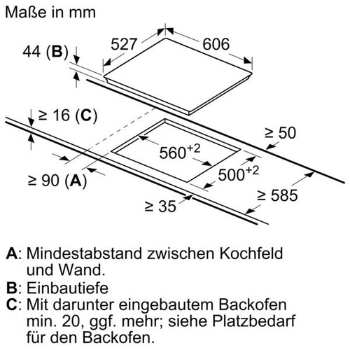 PKN675DP1D Bosch Elektrokochfeld Glaskeramik 60 cm autark Produktbild Additional View 6 L