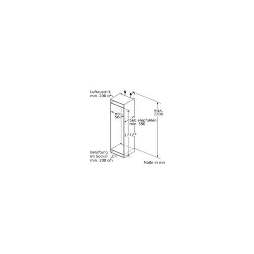 KIS87ADD0 Bosch 177.2 x 55.8 cm Einbau-Kühl-Gefrier-Kombination Produktbild Additional View 6 L