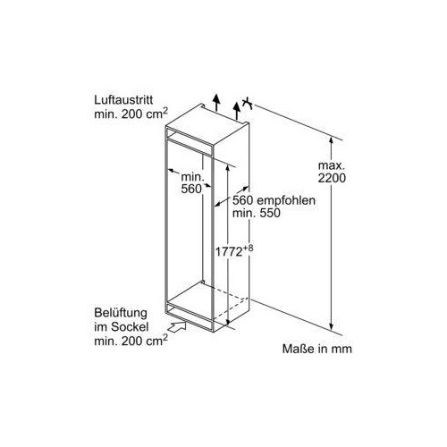 KIF87PFE0 Bosch Einbau-Kühl- Gefrierkombination 177.2 x 55.8 cm Produktbild Additional View 7 L