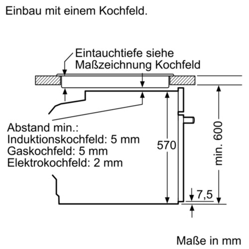 Bosch Herdset HEA171BS2 + NKN645GA2E Pyrolyse Edelstahl Produktbild Side View L