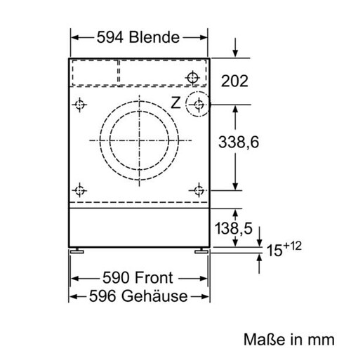 WIW28443 Bosch Einbauwaschmaschine 8 kg 1400 U/min Produktbild Additional View 7 L