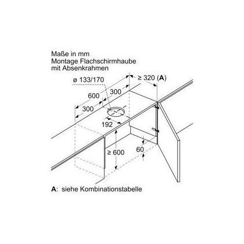 DSZ4660 Bosch Absenkrahmen für Flachschirmhaube Produktbild Additional View 7 L