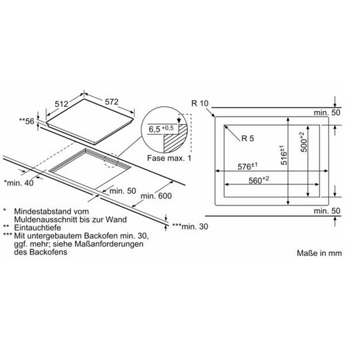 PXE601DC1E Bosch PXE601DC1E 60 cm Kochstelle Glaskeramik Produktbild Additional View 7 L