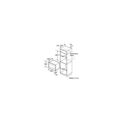 BFL634GB1 Bosch Einbau Mikrowelle 900W Schwarz HxBxT: 382x594x318mm Produktbild Additional View 7 L