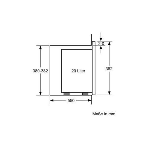 BFL524MS0 Bosch Einbau Mikrowelle 800W schwarz/Edelstahl HxBxT: 382x594x317mm Produktbild Additional View 7 L