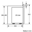 BFL524MW0 Bosch Einbau Mikrowelle 800W weiss HxBxT:382x594x317mm Produktbild Additional View 7 S