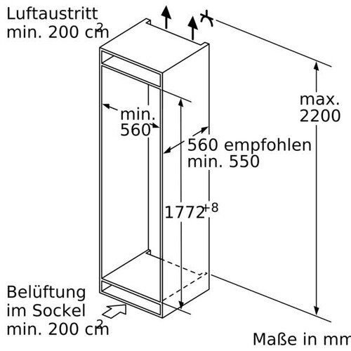 KIS87ADD0 Bosch 177.2 x 55.8 cm Einbau-Kühl-Gefrier-Kombination Produktbild Additional View 7 L