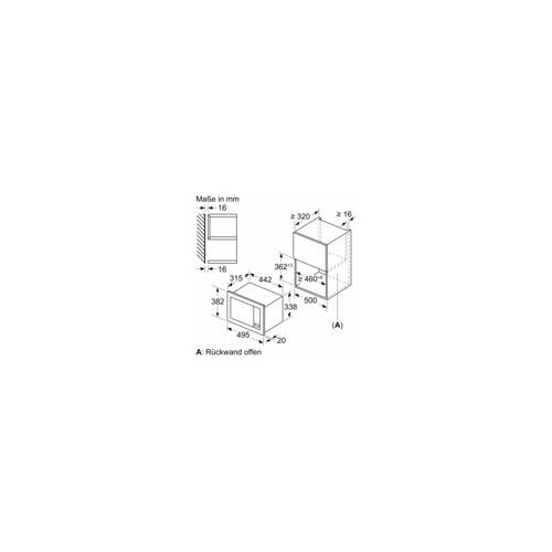 BFL523MB3 Bosch Einbau- Mikrowellengerät 382 x 495 x 335 mm Produktbild Additional View 7 L