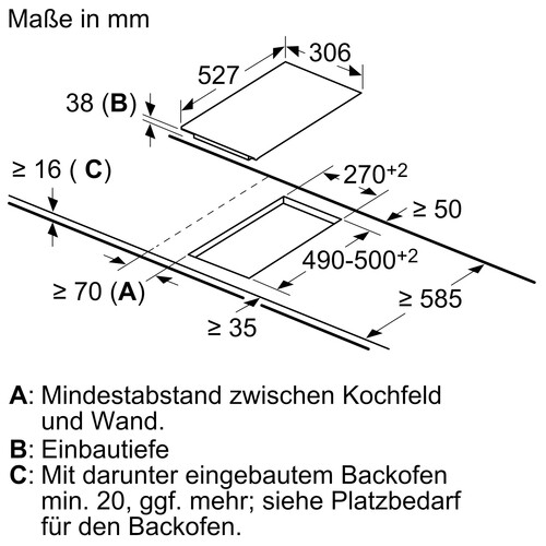 PKF375FP2E Bosch Domino Elektrokochfeld autark Produktbild Additional View 7 L