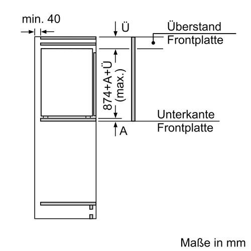 KIL222FE0 Bosch Einbau-Kühlschrank mit GF 88x56cm Flachscharnier Produktbild Default L