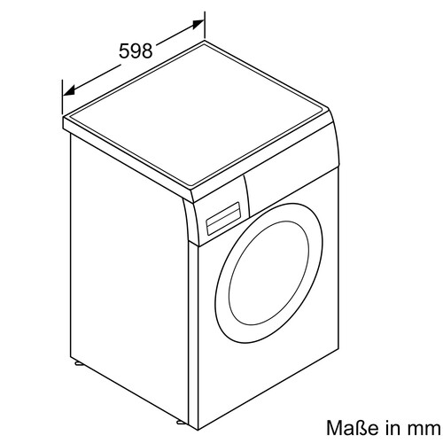 WUU28T49 Bosch Waschmaschine 9kg 1400U/min unterbaufähig Frontlader Produktbild Additional View 8 L