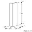 DHZ1234 Bosch Kaminverlängerung 750 mm Edelstahl Produktbild 8 S