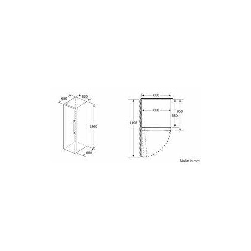 KSV36AIDP Bosch Stand Kühlschrank 186x60 cm Edelstahl mit Antifingerprint Produktbild Additional View 9 L