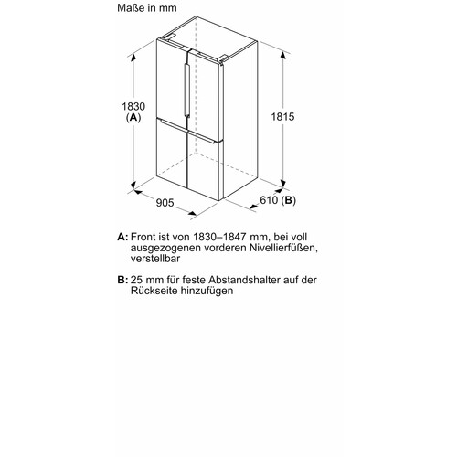 KFN96VPEA Bosch Multi Door Kühl- Gefrierkombination Produktbild Additional View 9 L