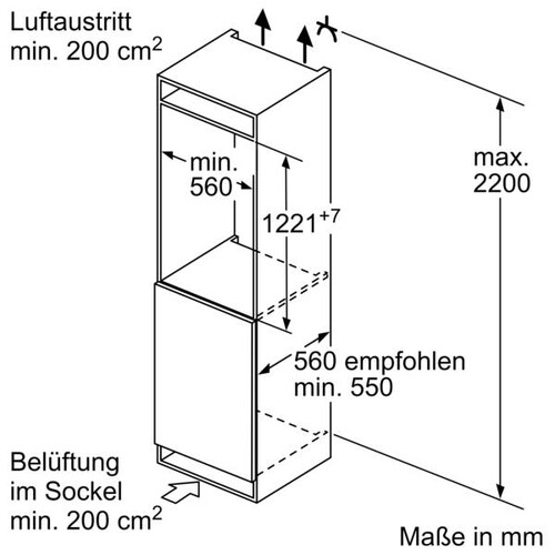KIR41NSE0 Bosch Einbau-Kühlautomat 122.5 x 56 cm Schleppscharnier Produktbild Additional View 9 L