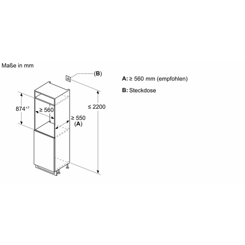 KIR21NSE0 Bosch Einbau-Kühlschrank 88 x 56 Cooler Schleppscharnier Produktbild Additional View 6 L