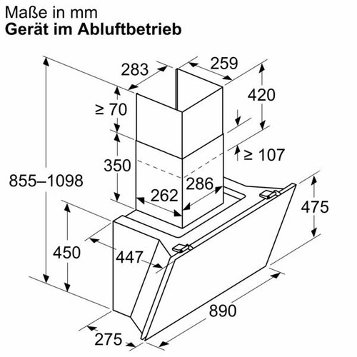 DWK91LT60 Bosch Wandesse 90cm Klarglas schwarz bedruckt Serie 8 Produktbild Additional View 9 L