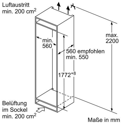 KIV865SE0 Bosch Geräte Einbau-Kühl- Gefrierkombination Produktbild Additional View 9 L