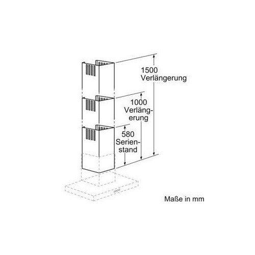 DHZ1225 Bosch Kaminverlängerung 1000 mm Edelstahl Produktbild Additional View 9 L