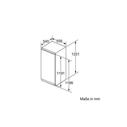 GIN41ACE0 Bosch Einbau-Gefrierschrank 122.1 x 55.8 cm Produktbild Back View L