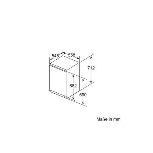 GIV11ADC0 Bosch Einbau-Gefrierschrank 71.2 x 55.8 cm Produktbild Back View L