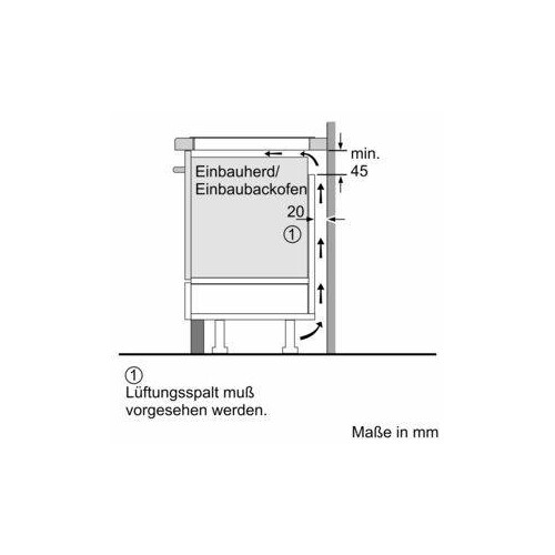 PXE601DC1E Bosch PXE601DC1E 60 cm Kochstelle Glaskeramik Produktbild Back View L