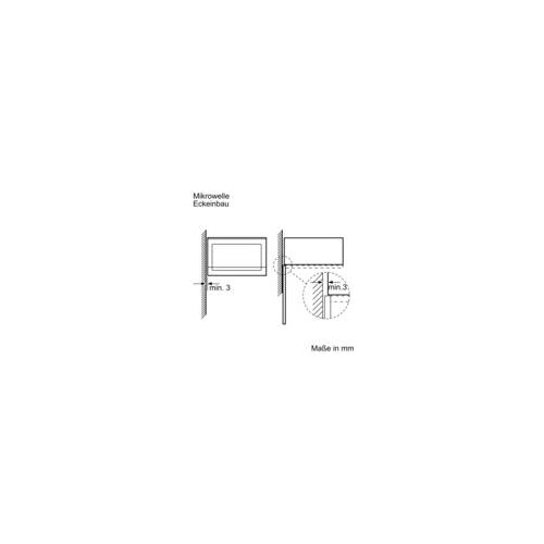 BEL554MB0 Bosch Einbau Mikrowelle 900W schwarz HxBxT: 382x594x388mm Produktbild Back View L